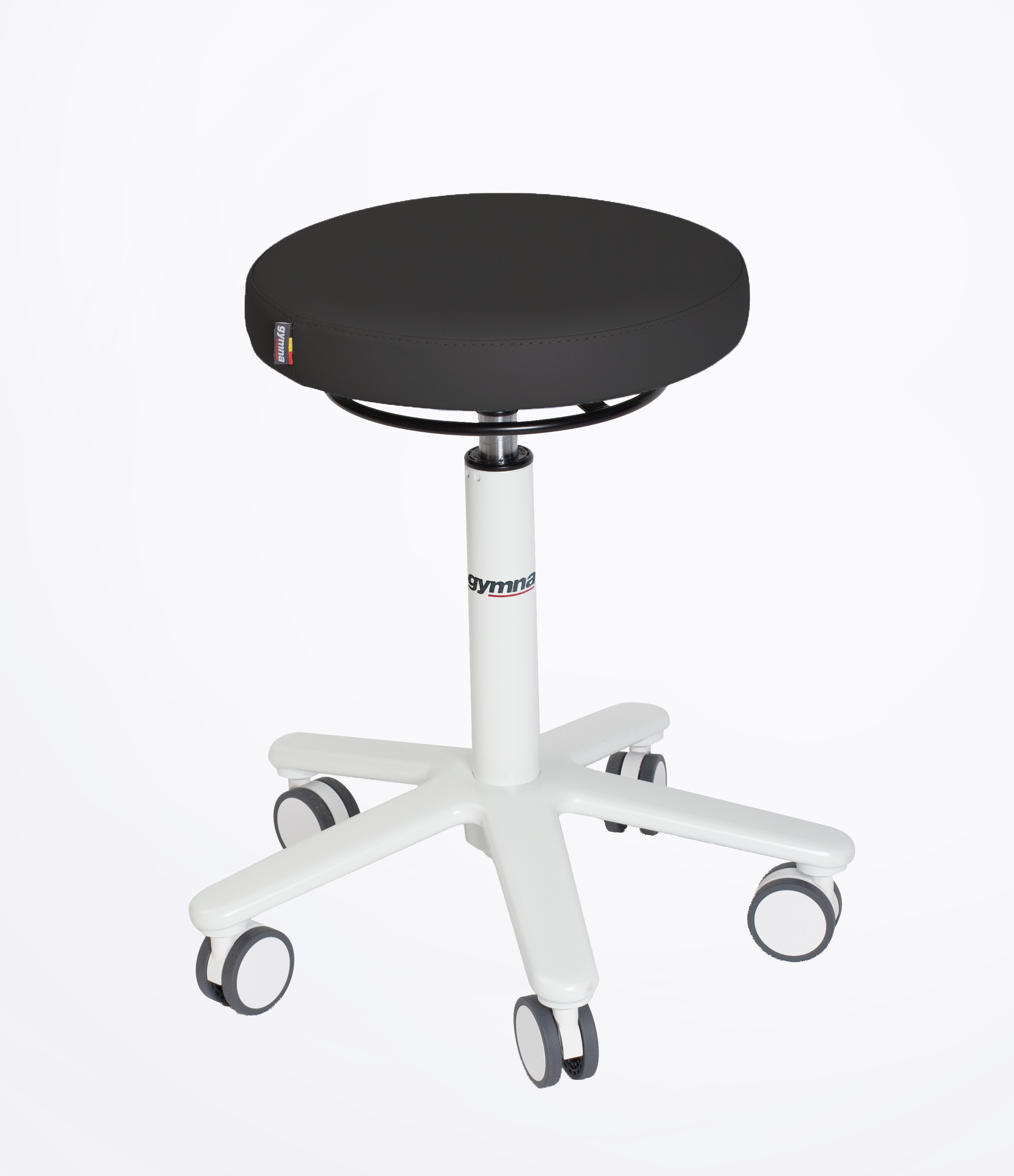 Gymna Stool Rollhocker - "ratio Edition" (Bezug Premium/Ash black)
